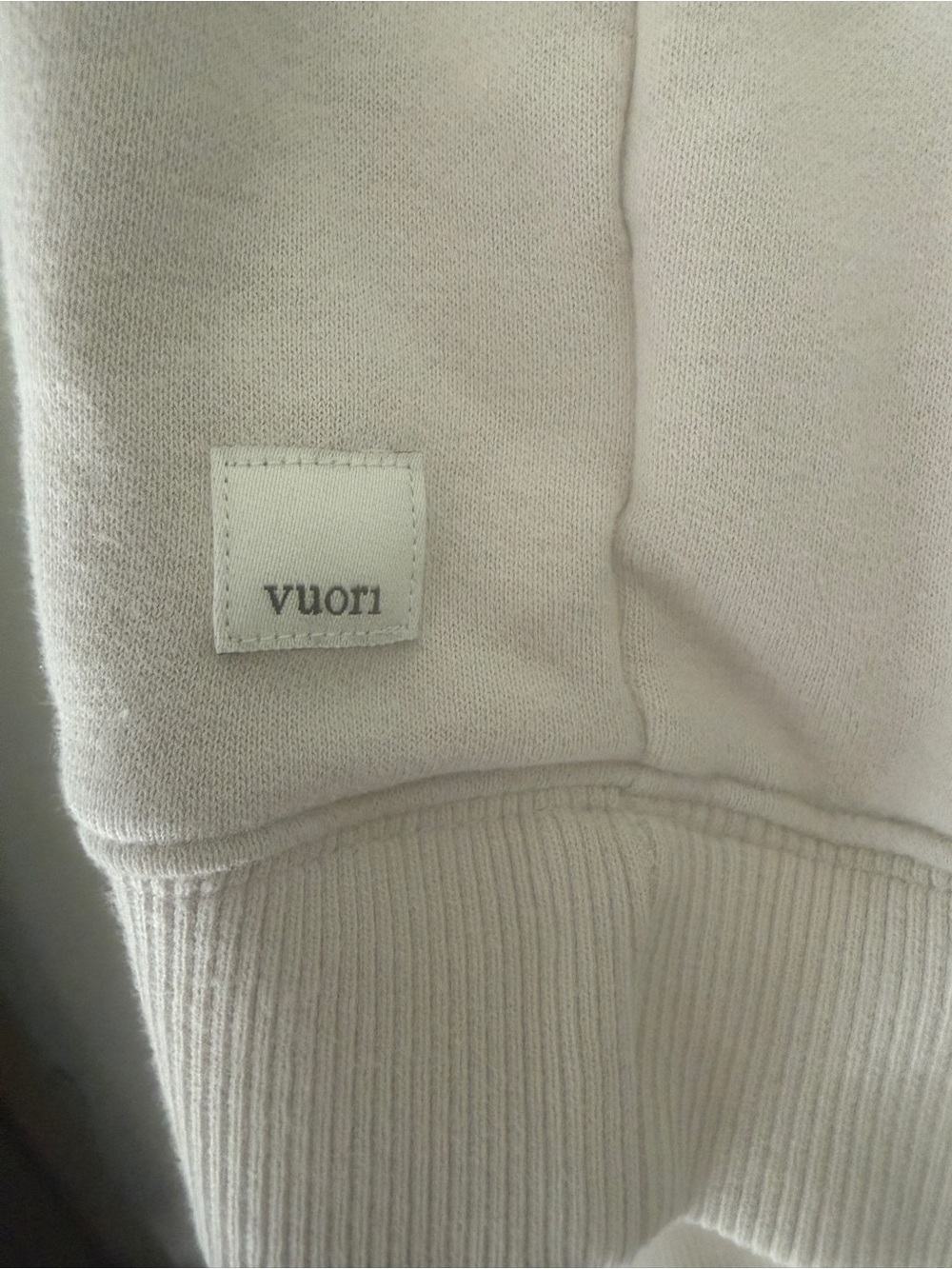 Vuori women’s Sedona Crewneck Sweatshirt in Light Beige - Picture 2 of 2